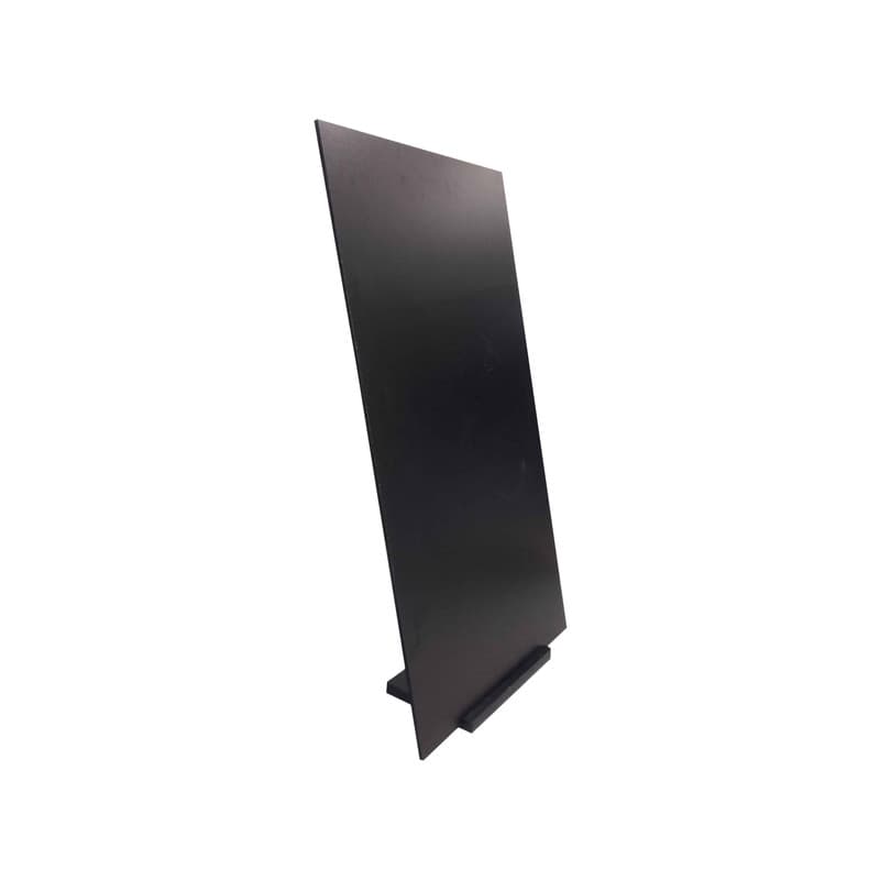 Panneau trottoir sur socle en bois noir et ardoise dimensions 97 x 52 cm