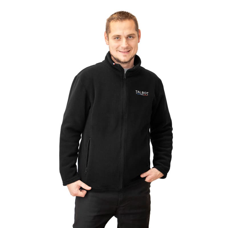 Polaire manches longues |homme | noir | xl | fabriqué en france !