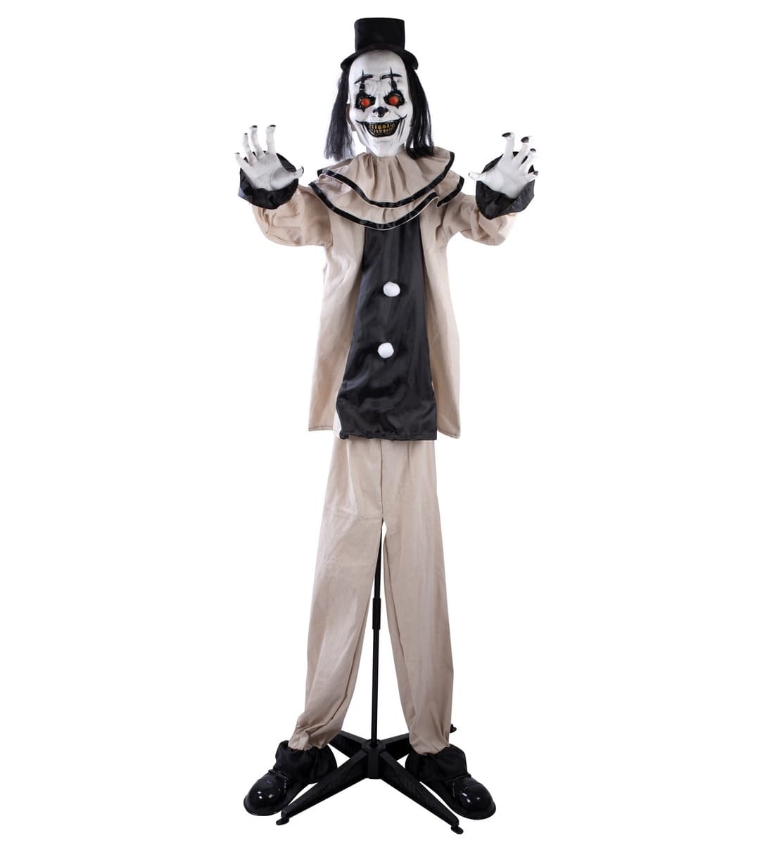 Automate clown sur pied - animé, sonore, lumineux - 160cm