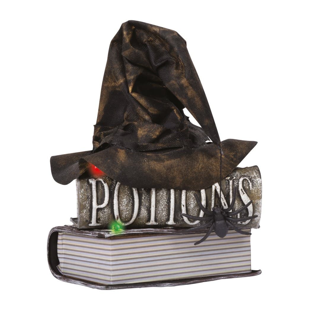 Automate chapeau de sorcière bavard - animé, sonore, lumineux - 30cm