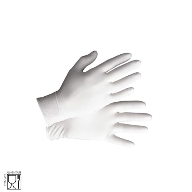 Gants latex blanc poudré taille s par 100