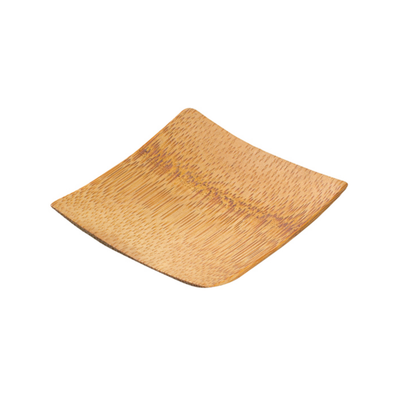 Mini assiette bambou carrée lisse "krabi"  60x60mm, 144pcs