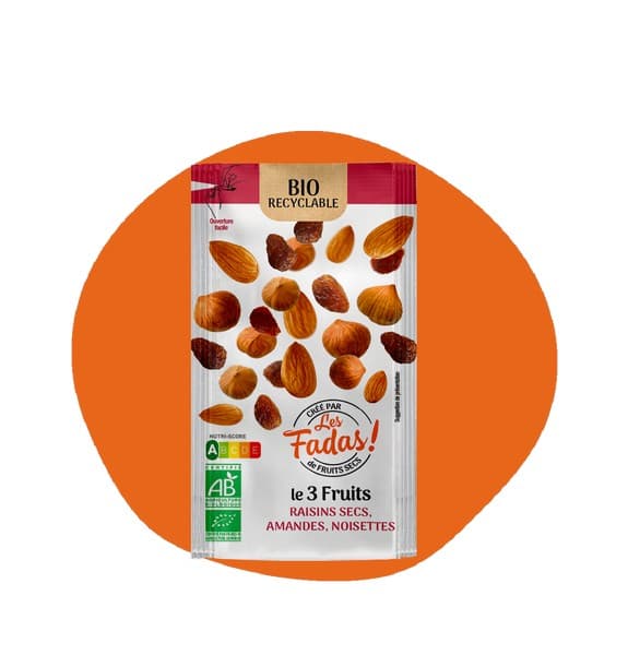 Le 3 fruits - raisins secs, amandes, noisettes - lot de 48