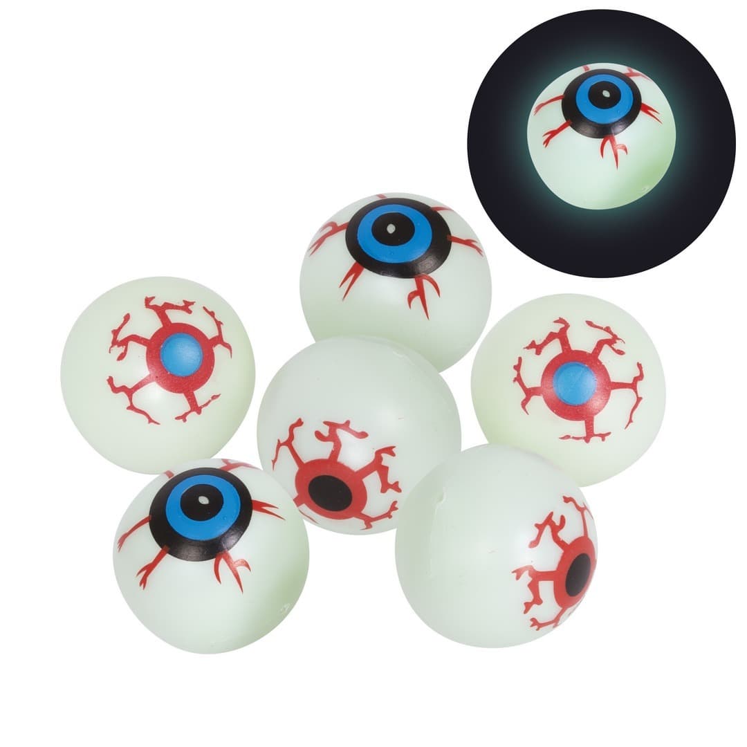 Faux yeux - phosphorescent - lot de 6