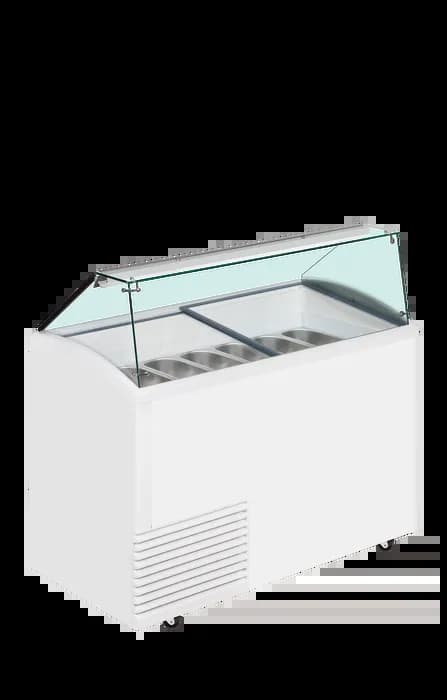 Vitrine à glaces  portes vitrées coulissantes 10 bacs de 5l