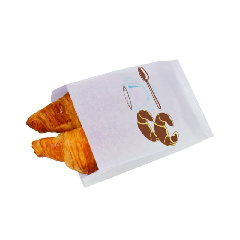 Sac papier tout usage blanc décor croissant  180x80x280mm, 1000pcs