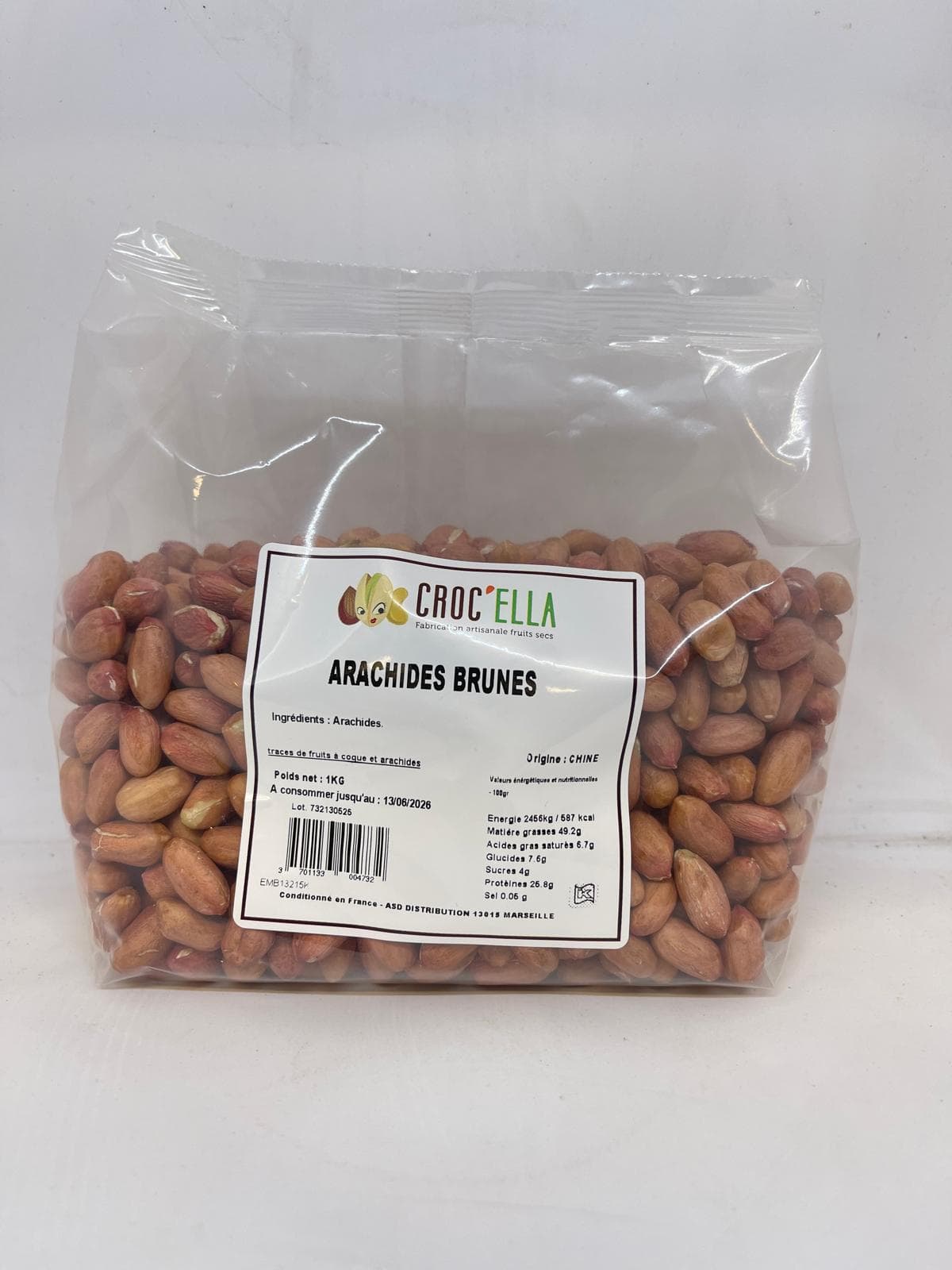 Arachide brune, sac de 1kg