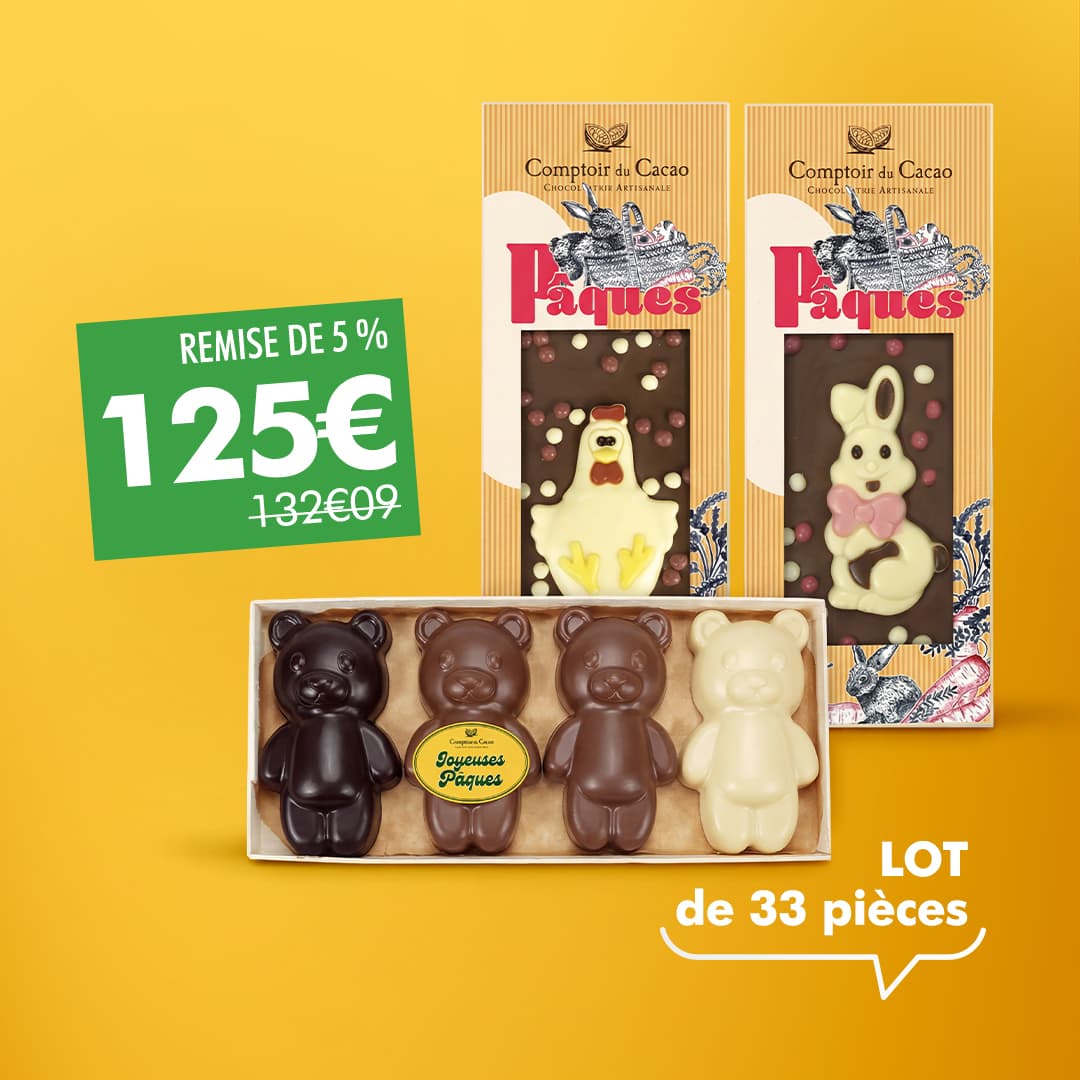 Lot de chocolats de Pâques -  33 pièces -chocolats lait