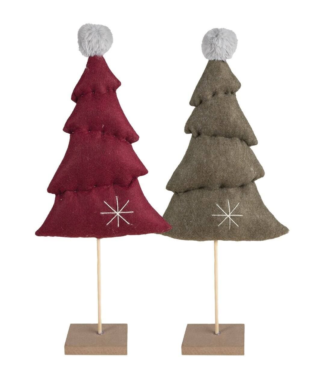 Sapin - couleur aléatoire - rouge ou vert - 41cm - vendu à l'unité