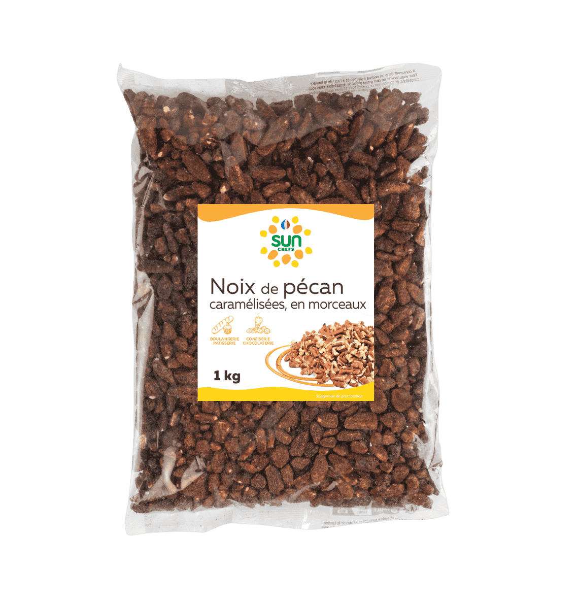 Noix de pécan caramélisé en morceaux - lot de 8
