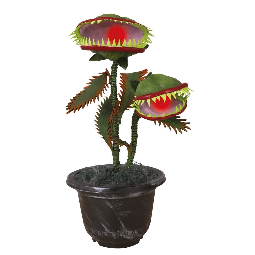Automate plante carnivore - à poser - animé, sonore, lumineux - 36cm