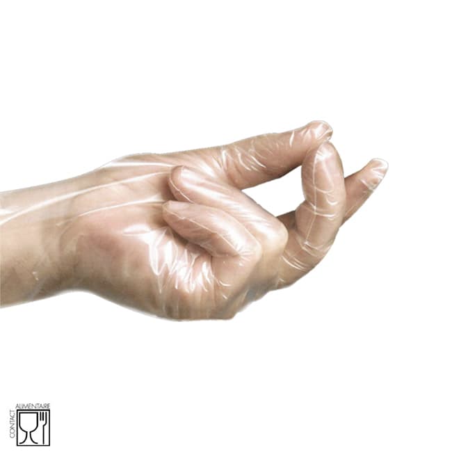 Gants vinyle transparent non poudré taille m par 100