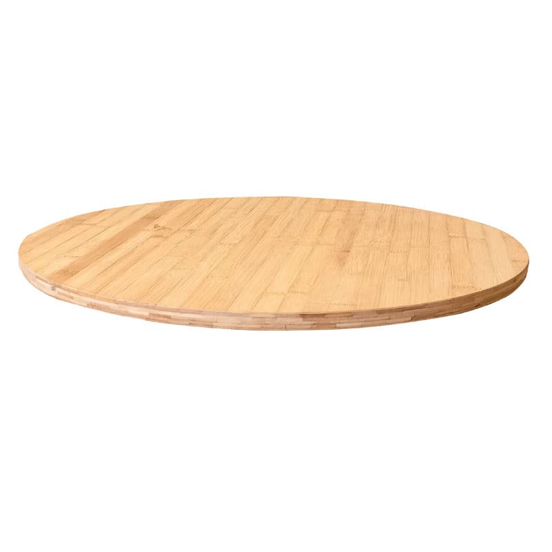 Plateau de table rond diam 110 cm capri bambou verni