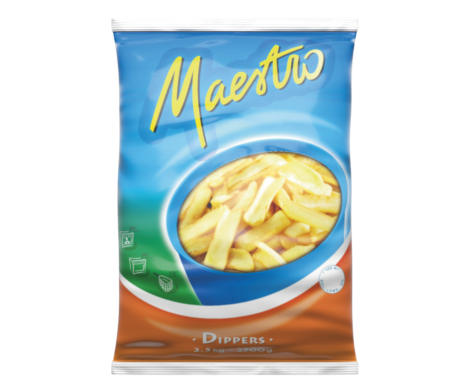 Frites incurvées dippers fries maestro 2,5kg x4