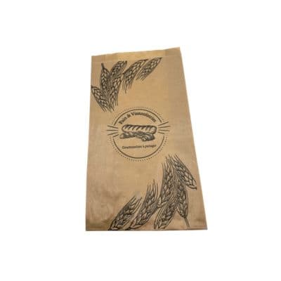 Sac croissant n°4 kraft brun 140x70x270mm x 1000