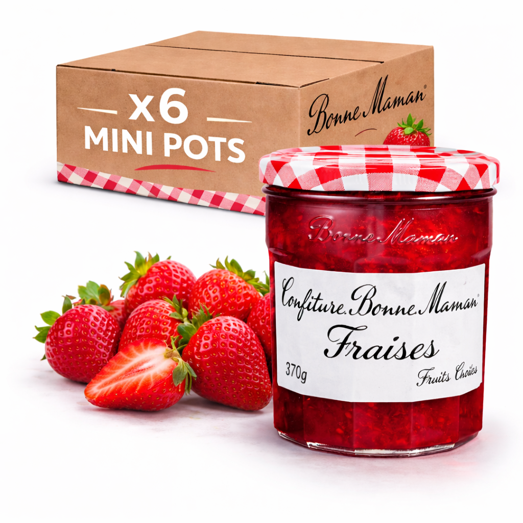Confiture bonne maman fraise 370g – pot en verre