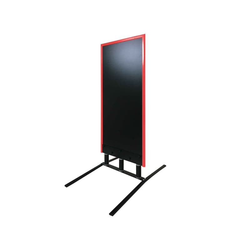 Panneau trottoir grand vent sur 3 ressorts cadre bois rouge vin dimensions 152 x 65 cm