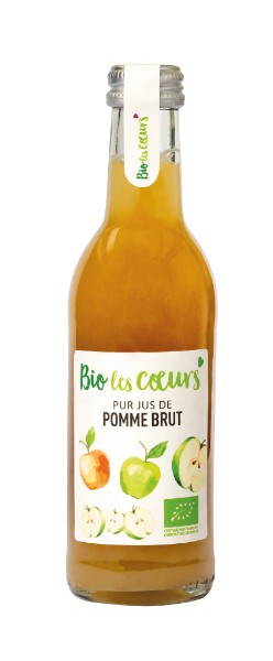 Pur jus de pomme brut 25cl bio vendu par 20
