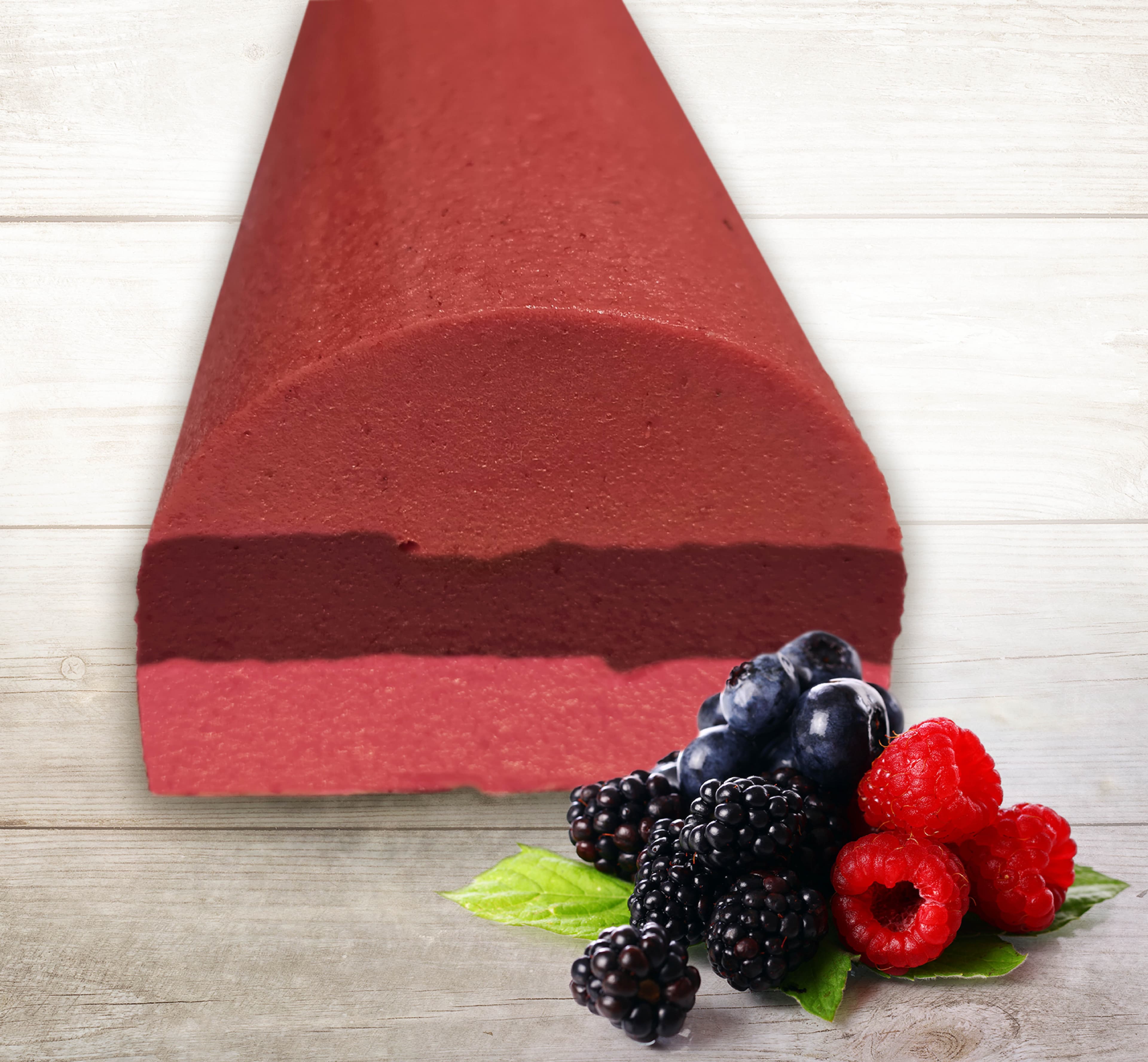 Bûches glacées Fruits Rouges - lot de 2 gouttières
