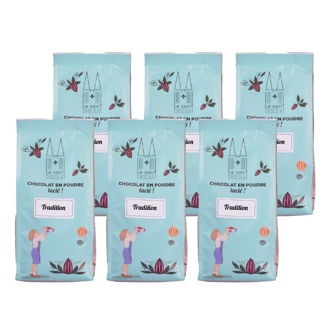 Chocolat chaud lacté tradition - 6 sachets de 500g