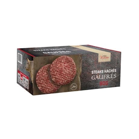 Steaks hachés gaufrés 20% vedina  halal 80g x30