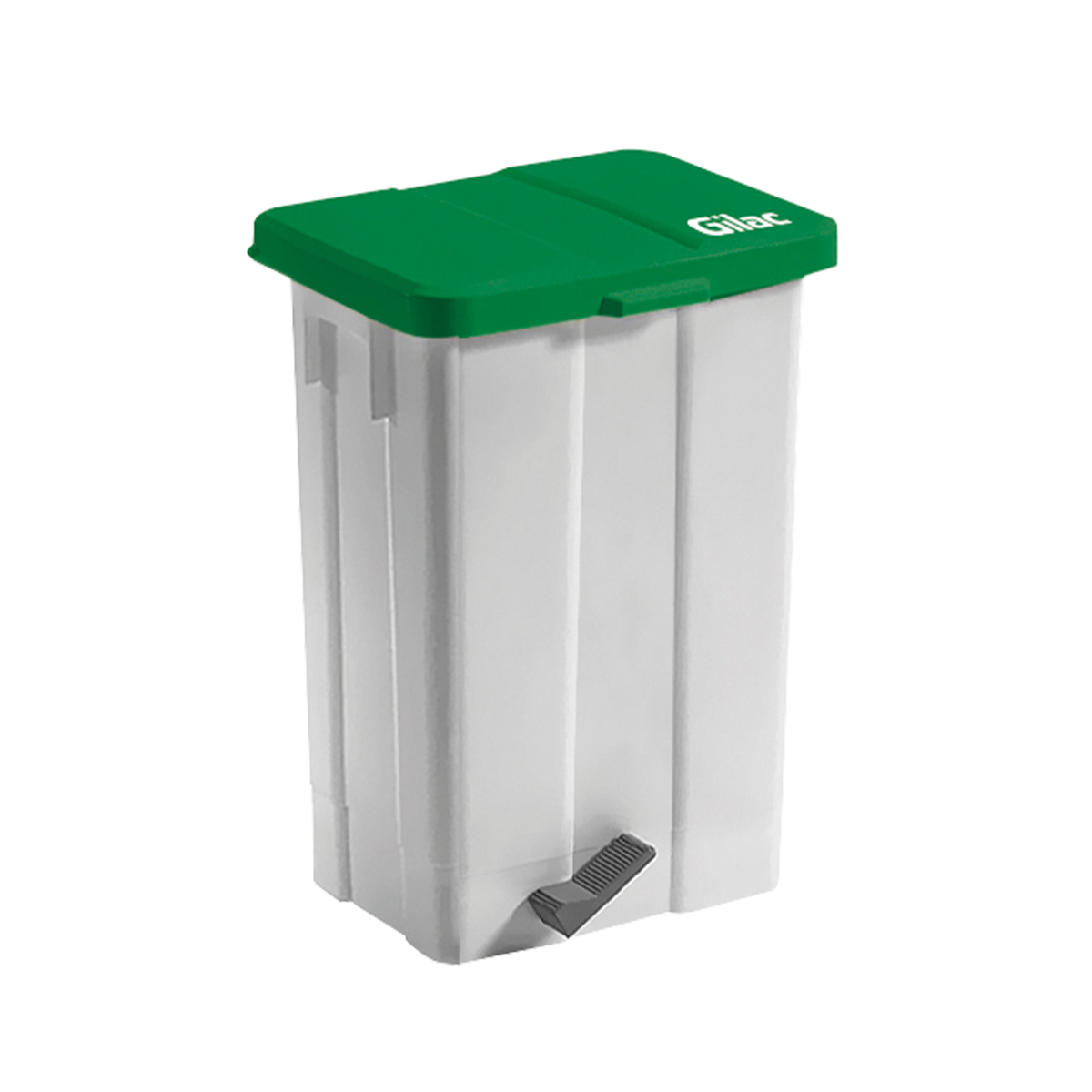 Poubelle à pédale 50 l - couvercle vert