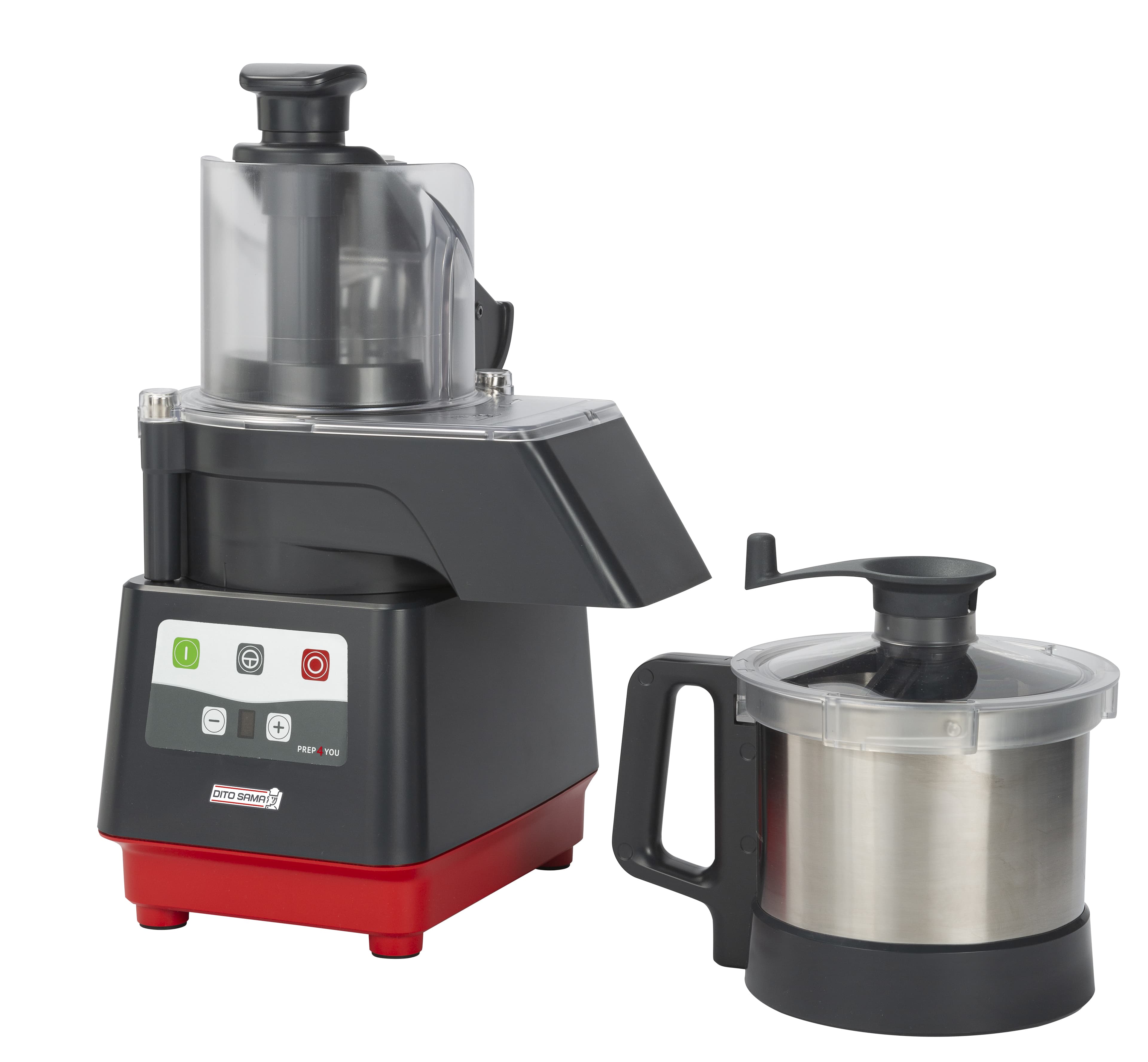 Combine coupe-legumes et cutter melangeur cuve inox 3,6 l