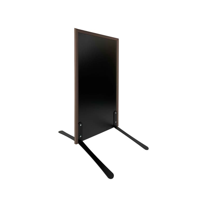 Panneau trottoir avec cadre taupe sur piétement noir effet ressorts - dimensions 105 x 56 cm