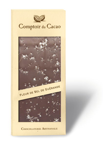 Tablette fleur de sel de guérande noir 90g - lot de 9