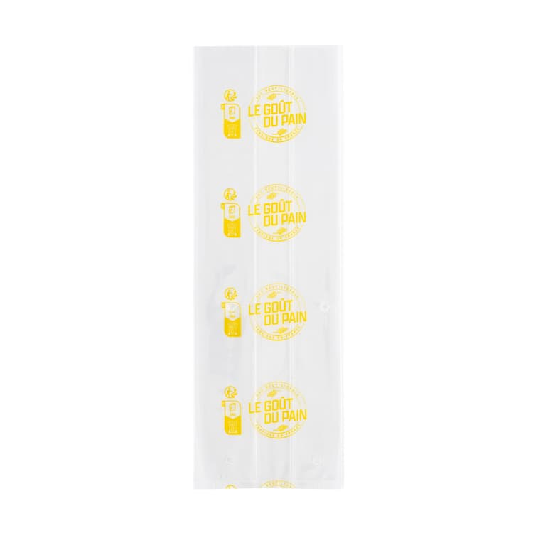 Sac polyéthylène pain coupé décor 120+50x350 mm x 200
