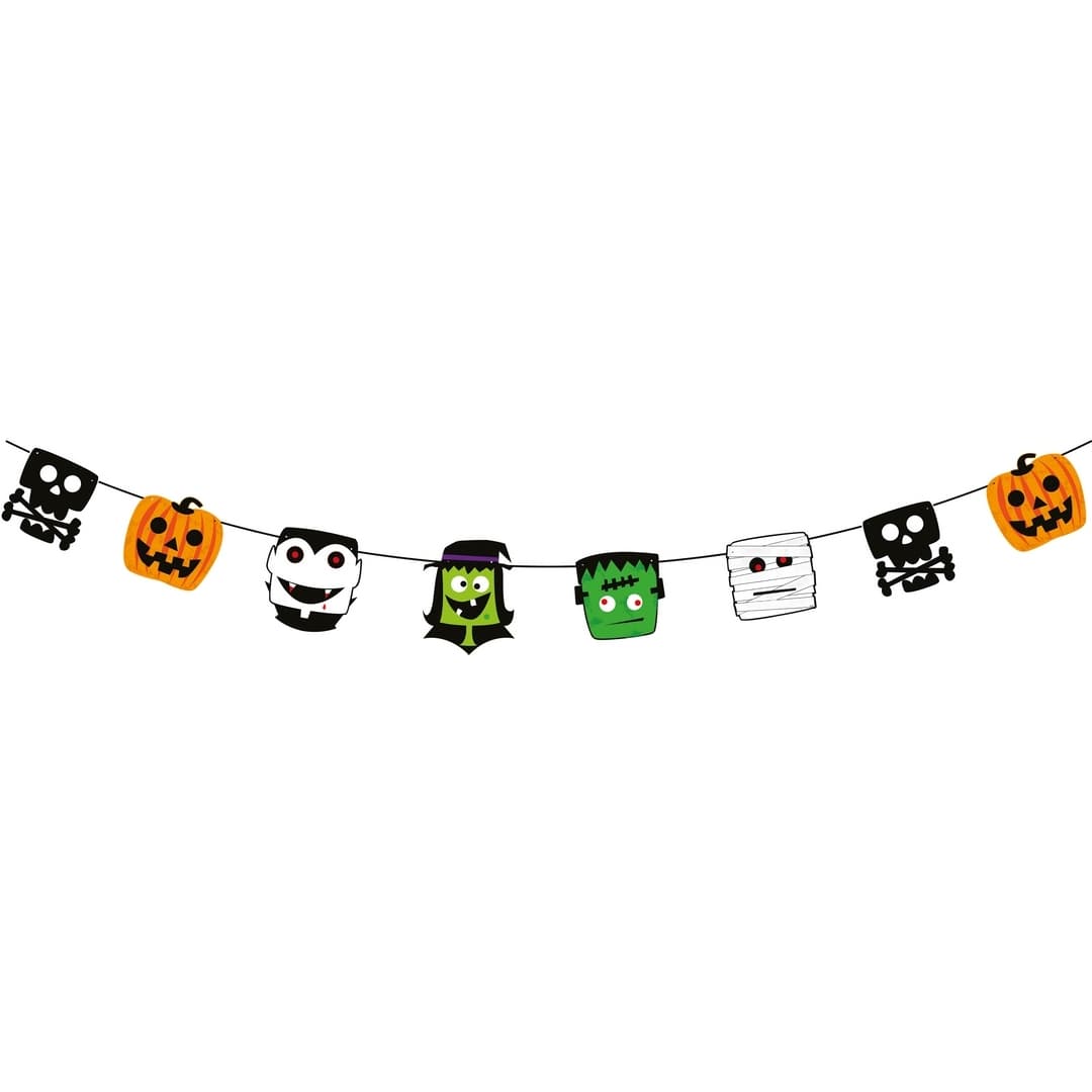 Guirlande halloween - fanions - 3m