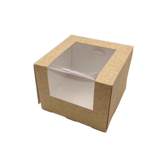 Boîte pâtissière kraft 120x120x90mm par 250 pièces