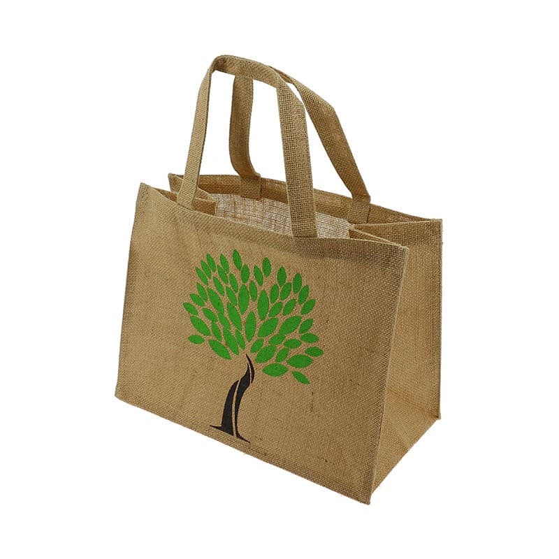Sac jute mm "logo arbre "36x19x27/42
