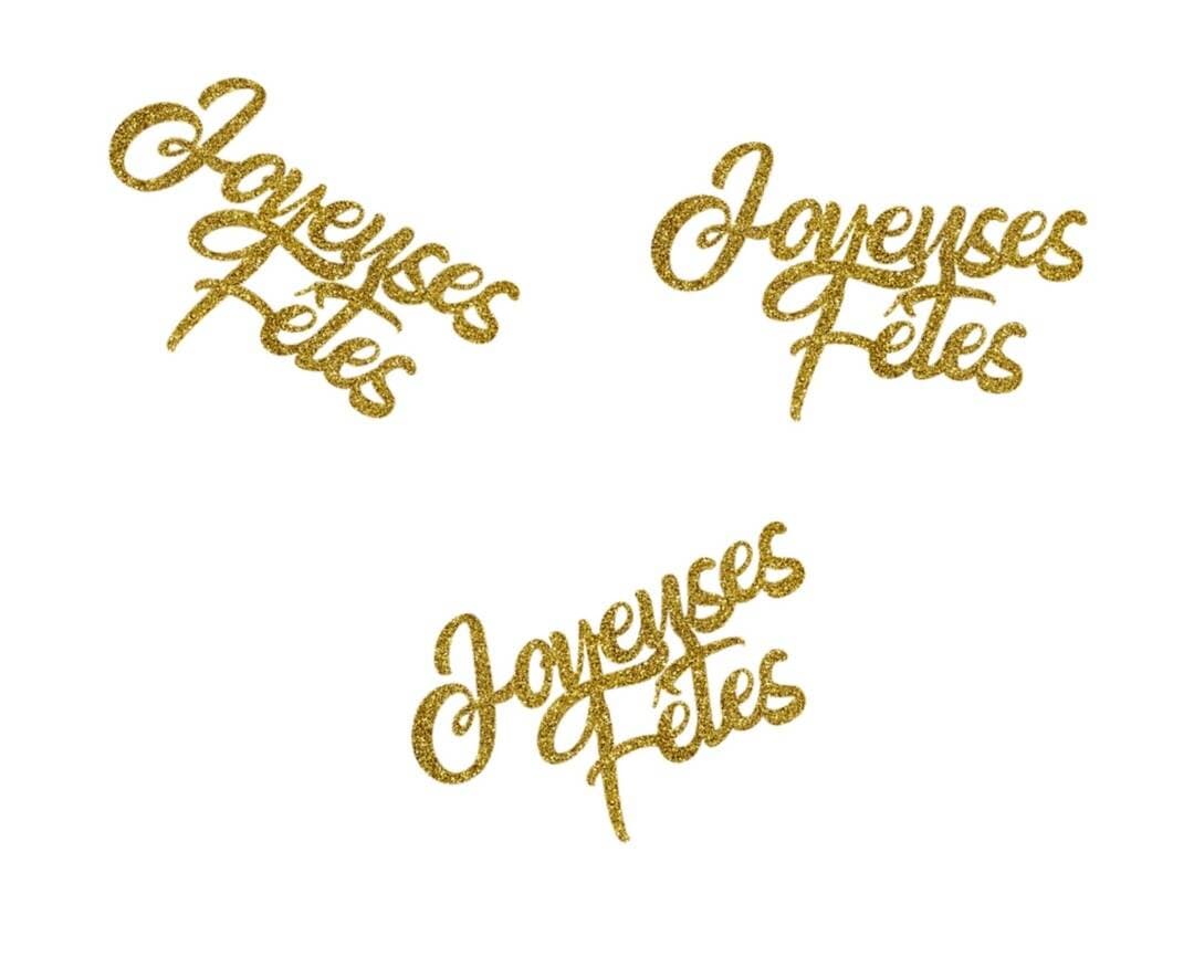 Confettis de table joyeuses fêtes- lot de 30 - or