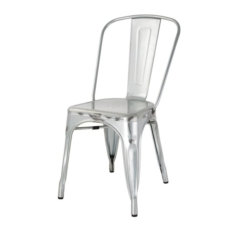 Lot de 4 chaises bistro en acier
