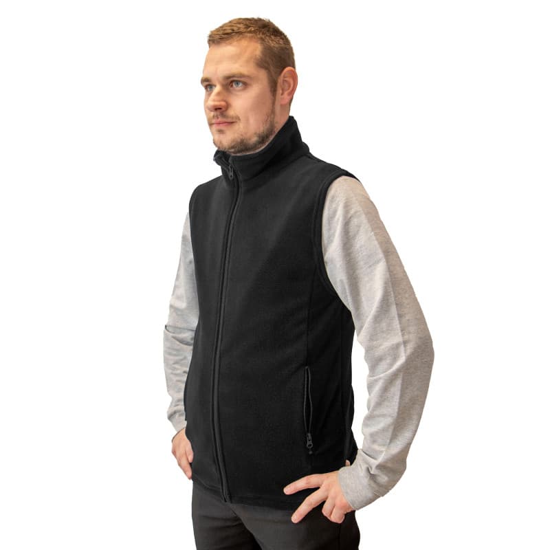 Polaire sans manches |homme | noir | 3xl | fabriqué en france !