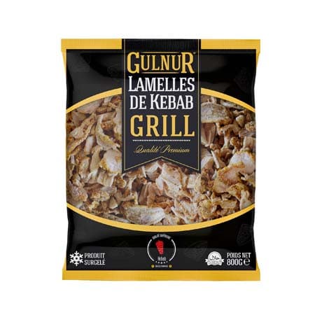 Lamelle de kebab poulet grill gulnur halal 800g x10