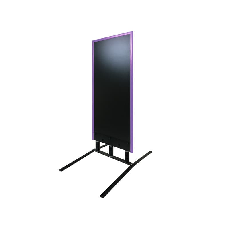 Panneau trottoir grand vent sur 3 ressorts cadre bois violet dimensions 152 x 65 cm