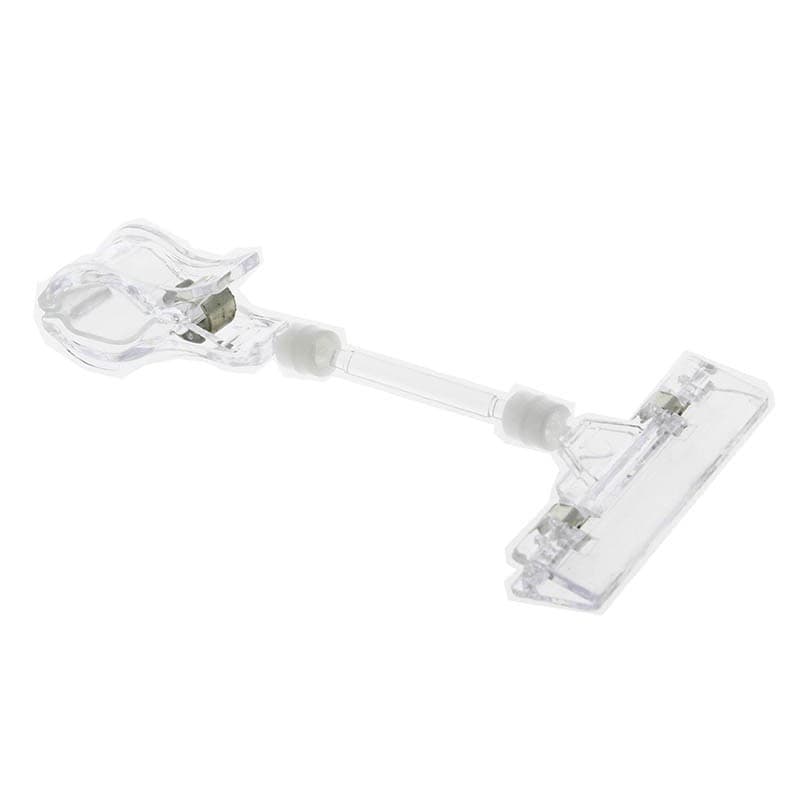 Porte etiquette ps a pince transparent 8x16