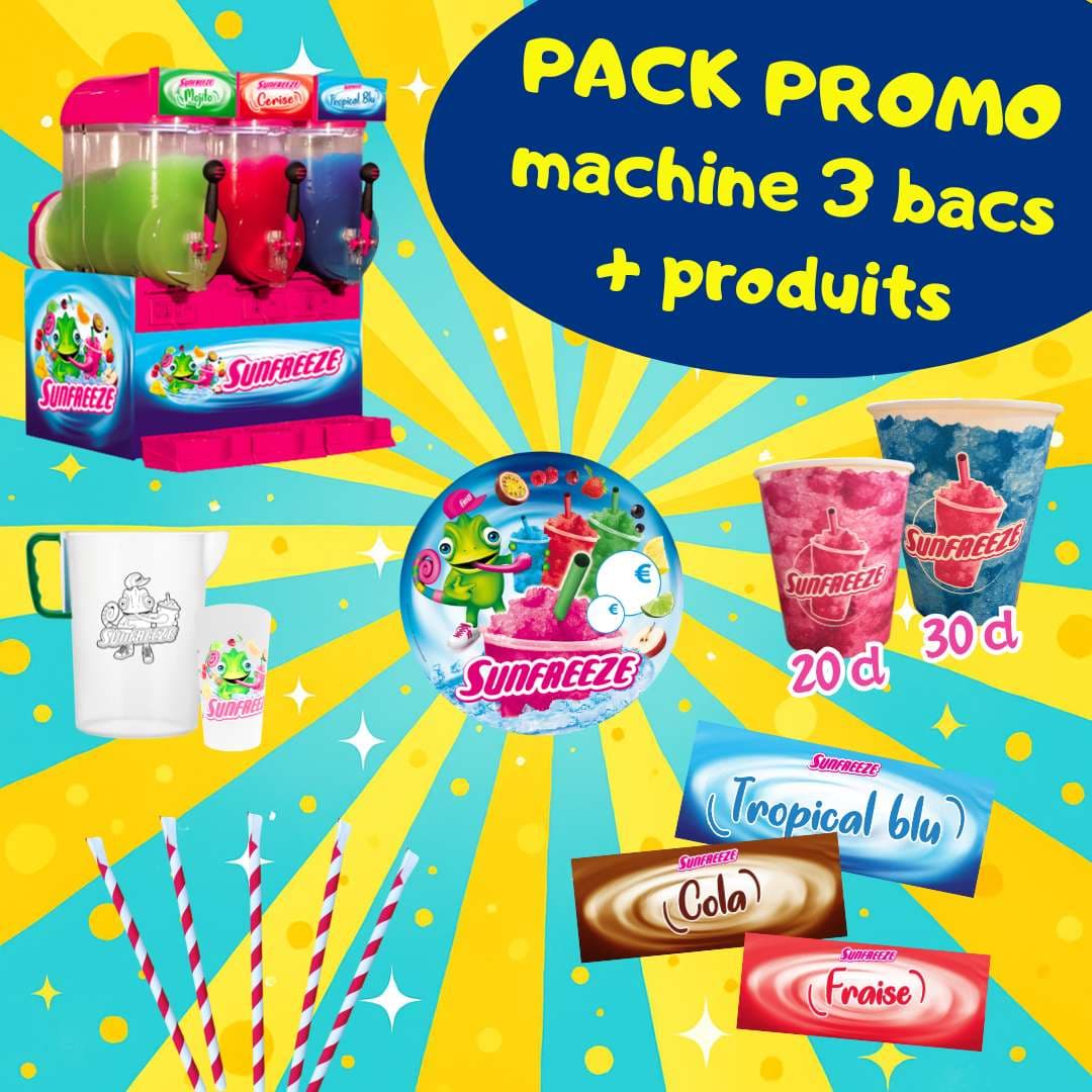 Machine à granité freezy 3 cuves, Fabriqué en Italie