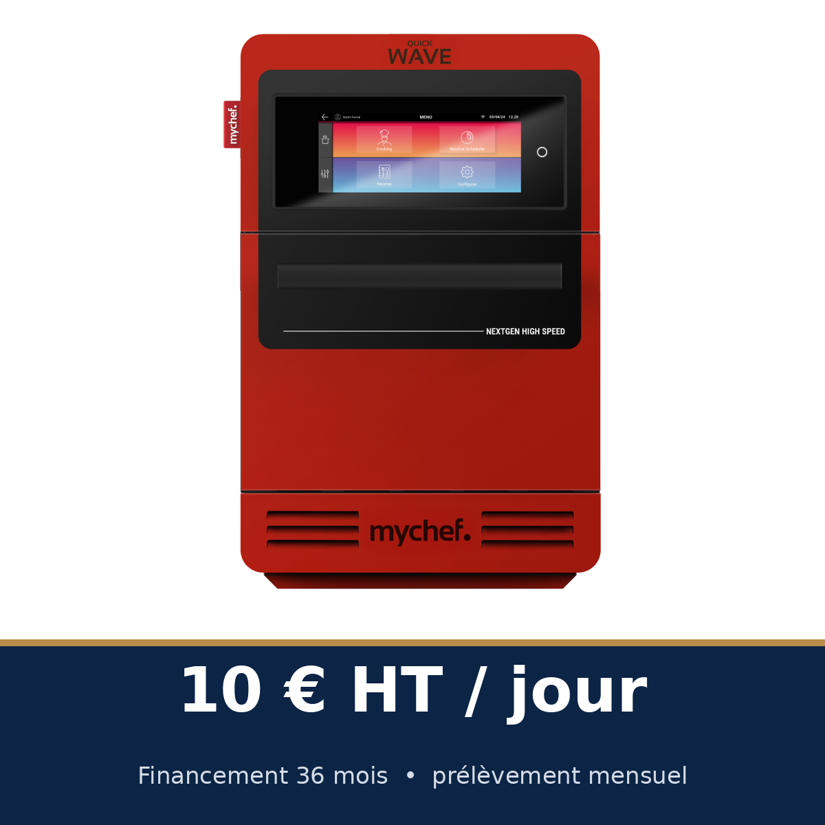 Four à cuisson hyper accélérée quick wave 1 monophasé – Mychef – rouge