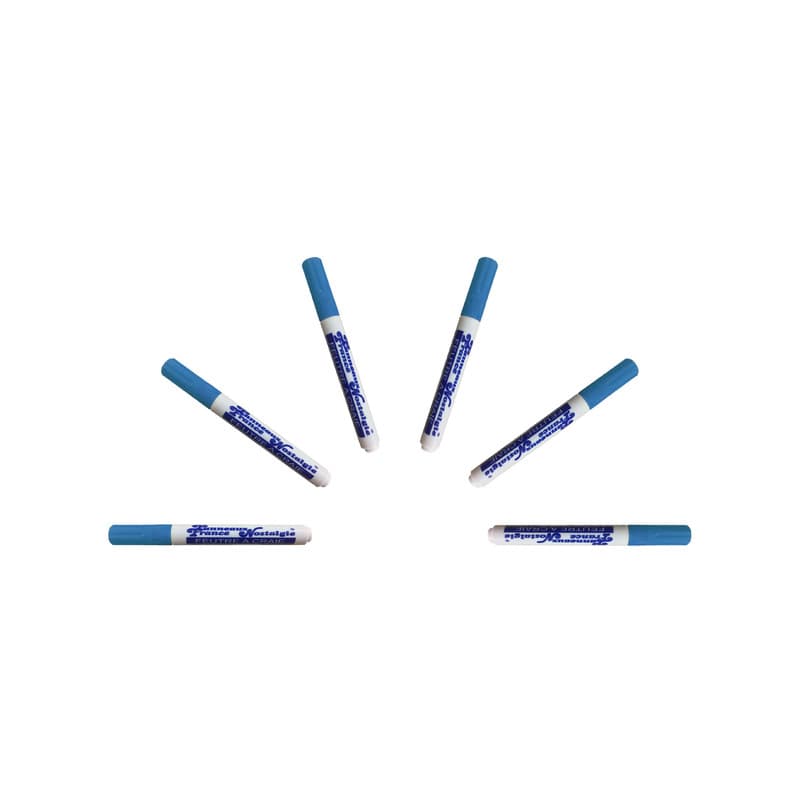 Feutre craie couleur bleu pointe 6 mm - lot de 6