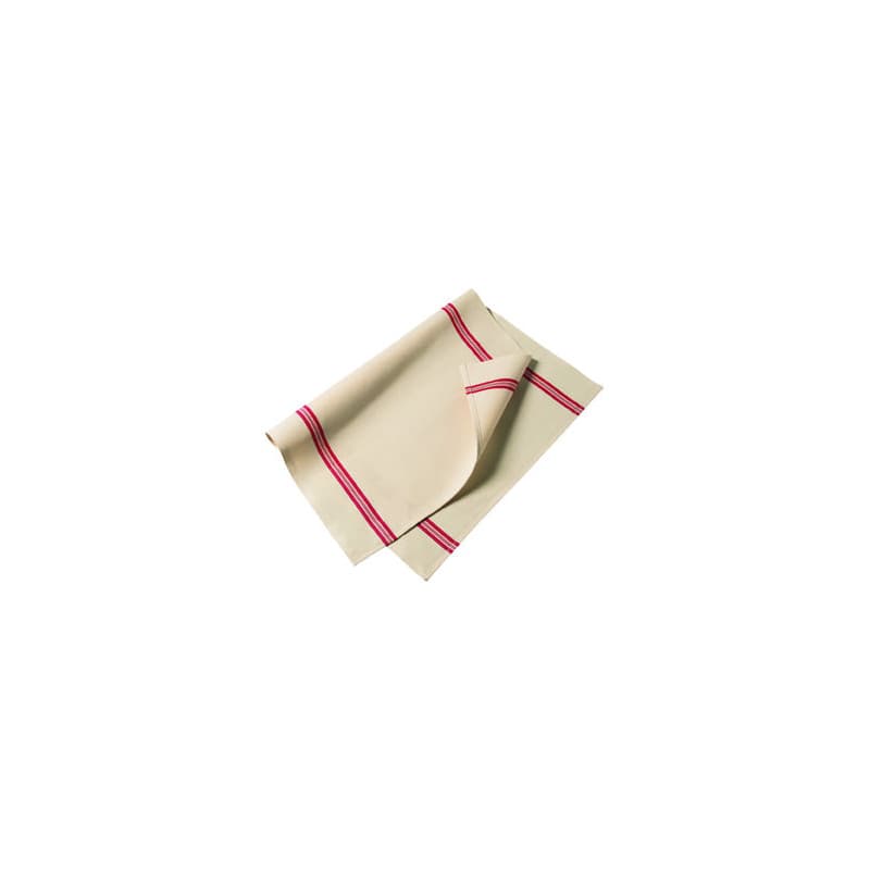 Torchon 100% coton écru 190g/m² liteau rge 80x60cm en lot de 6