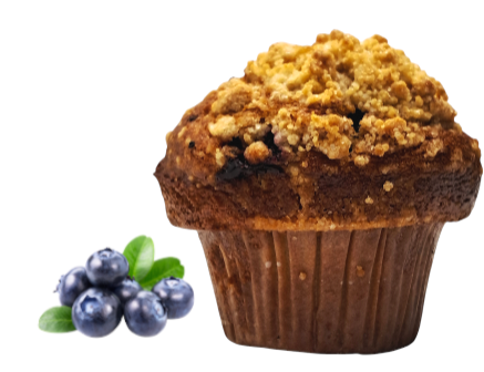 Muffin myrtille fourrage myrtille- lot de 40 muffins - format vrac = non-emballés
