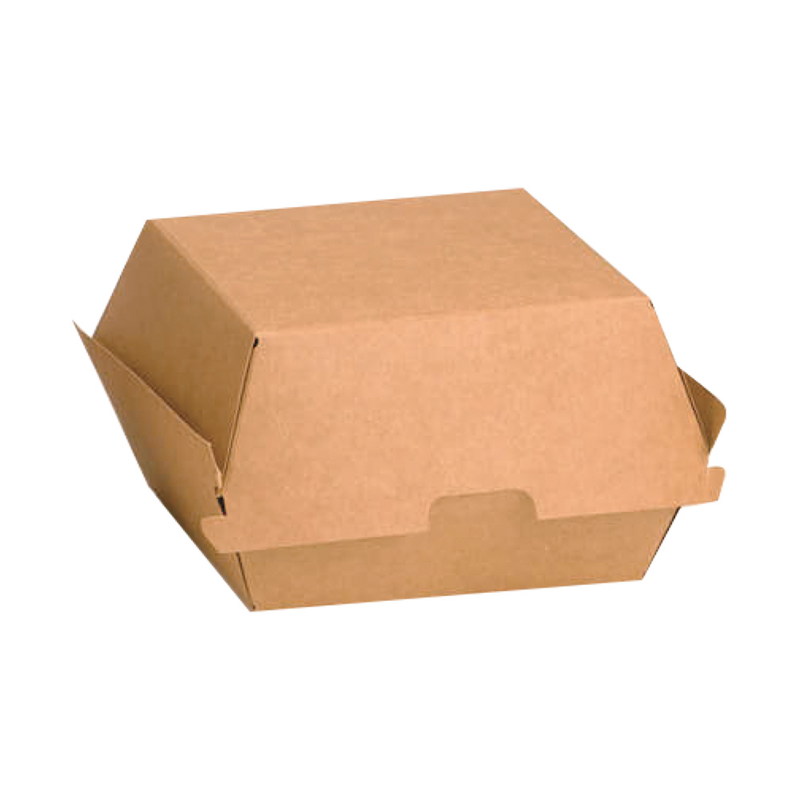 Boite burger carton kraft brun  110x100x80mm, 300pcs