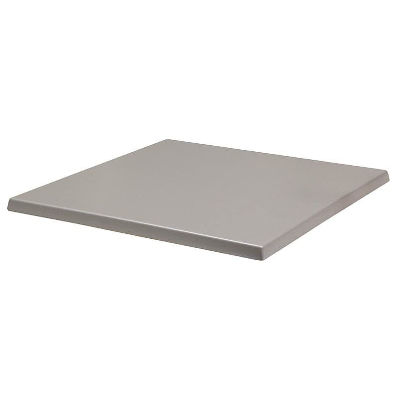 Plateau de table rectangulaire 60x70 cm werzalit décor alu