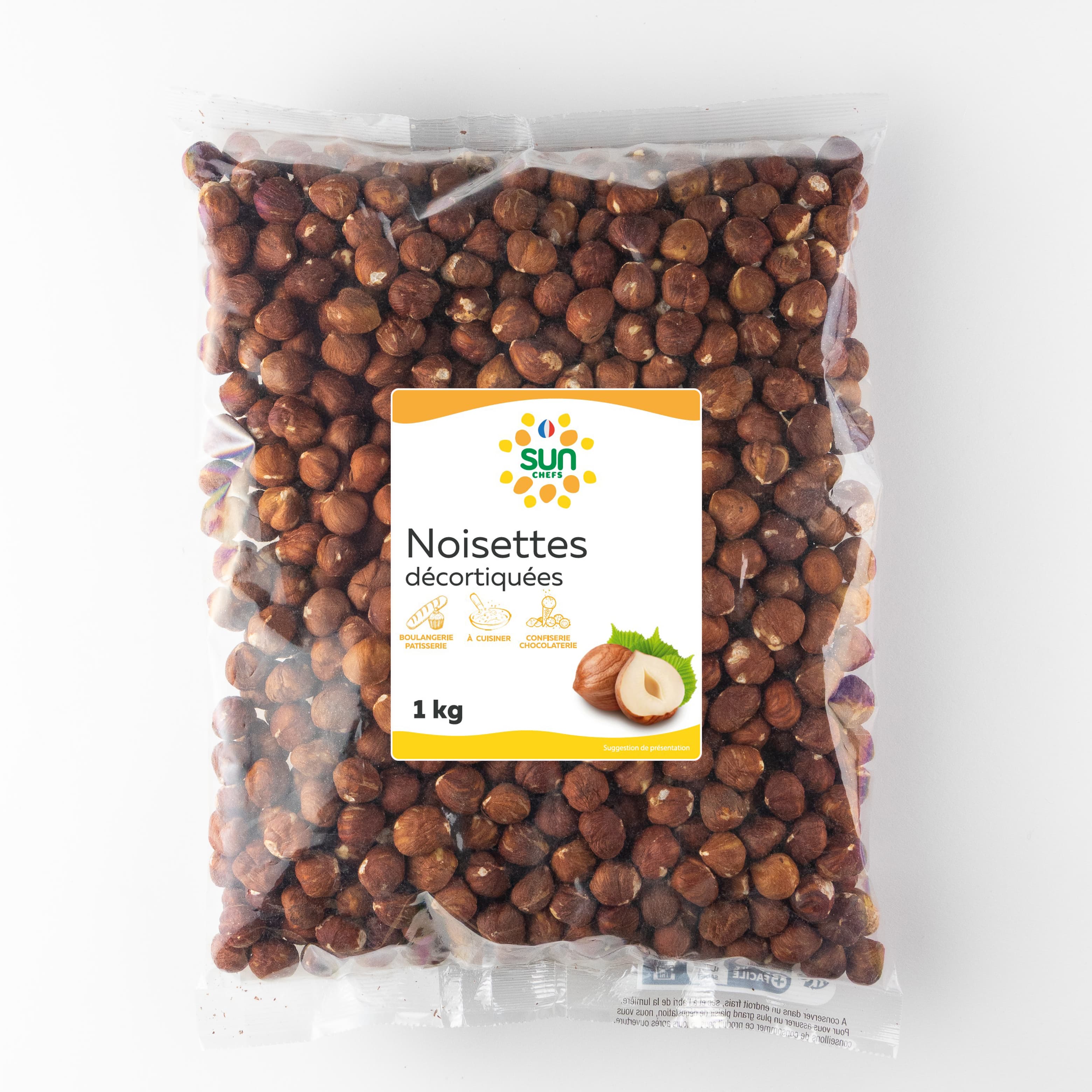 Noisettes décortiquées grillées calibre 9/11 - lot de 10x1kg
