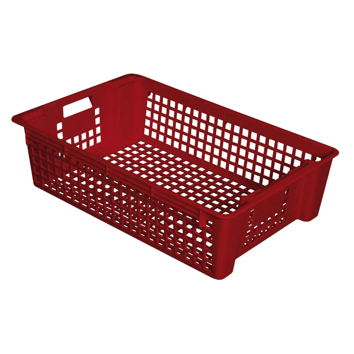 Caisse ajourée empilable emboîtable 600 x 380 x 155 mm 28 l - brique