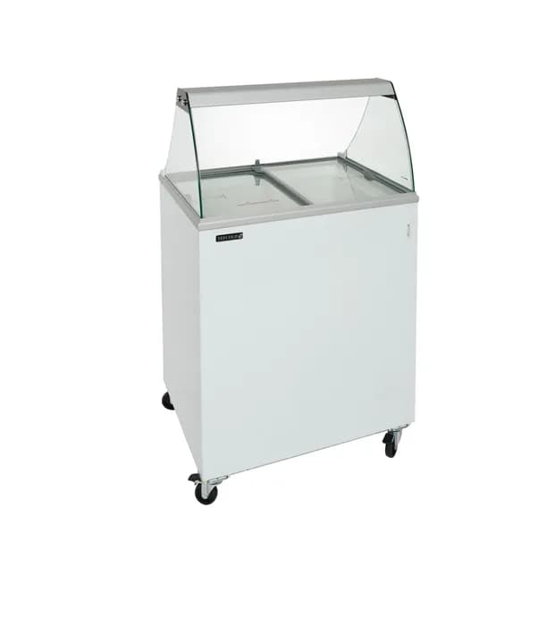 Vitrine à glaces  avec portes vitrées coulissantes  72cm