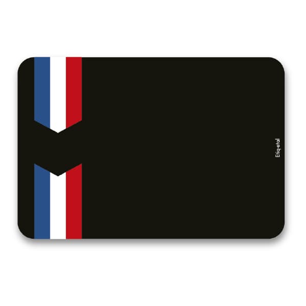 10 étiquettes ruban france 15x10 cm sans pique